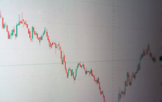 screen with stock performance graph