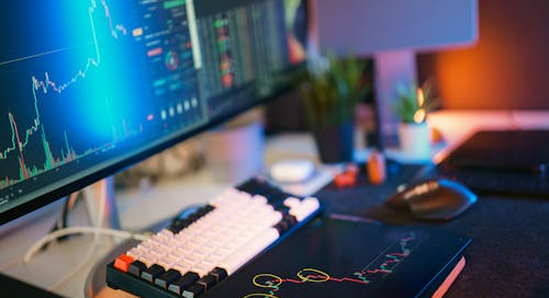desktop of stock trader