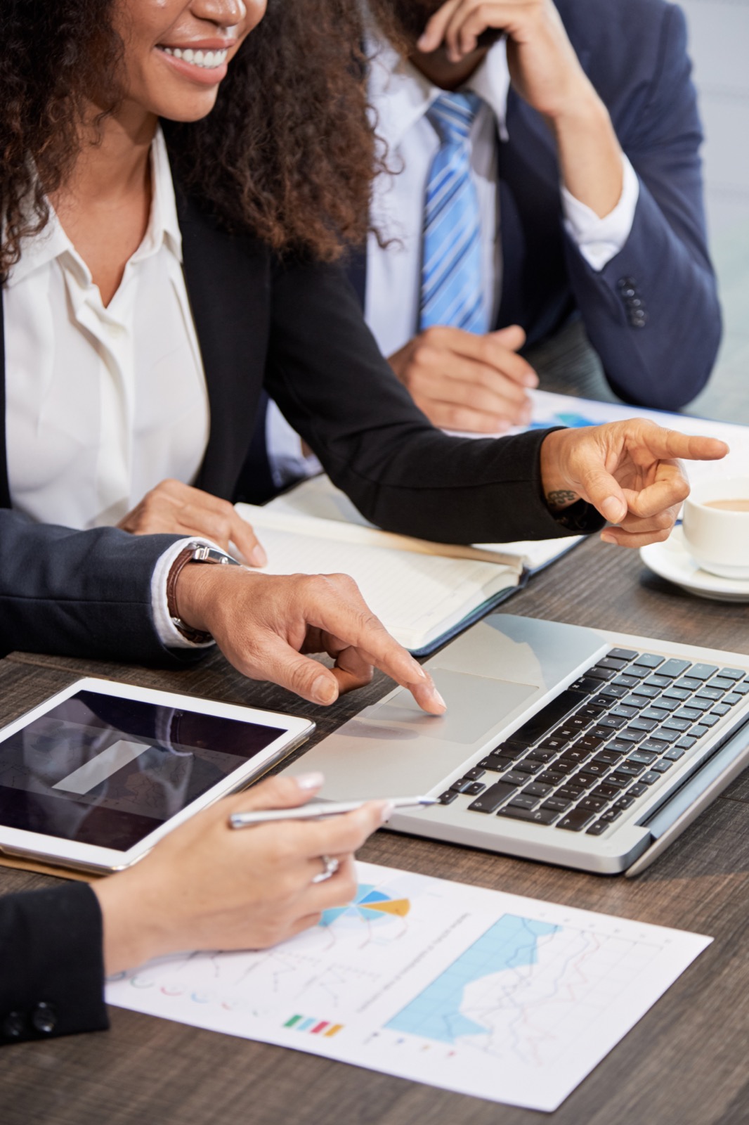 An advisor reviewing a portfolio with a client